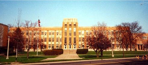 Niles East High School before the wrecking ball